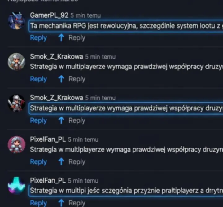 Społeczność graczy SEC (SCIAGES ET CURAGES) dzieląca się komentarzami i opiniami